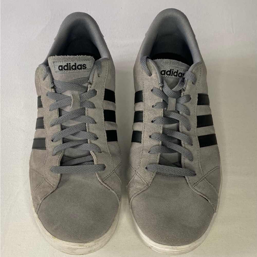 Adidas Daily in Dove Grey with Black Stripes